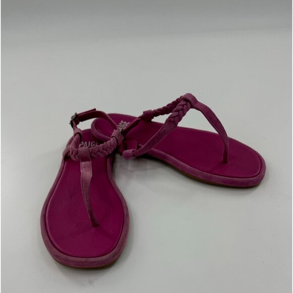 Paige Drew Fuchsia Pink Braided Strap Sandals Size 6 - Picture 2 of 12